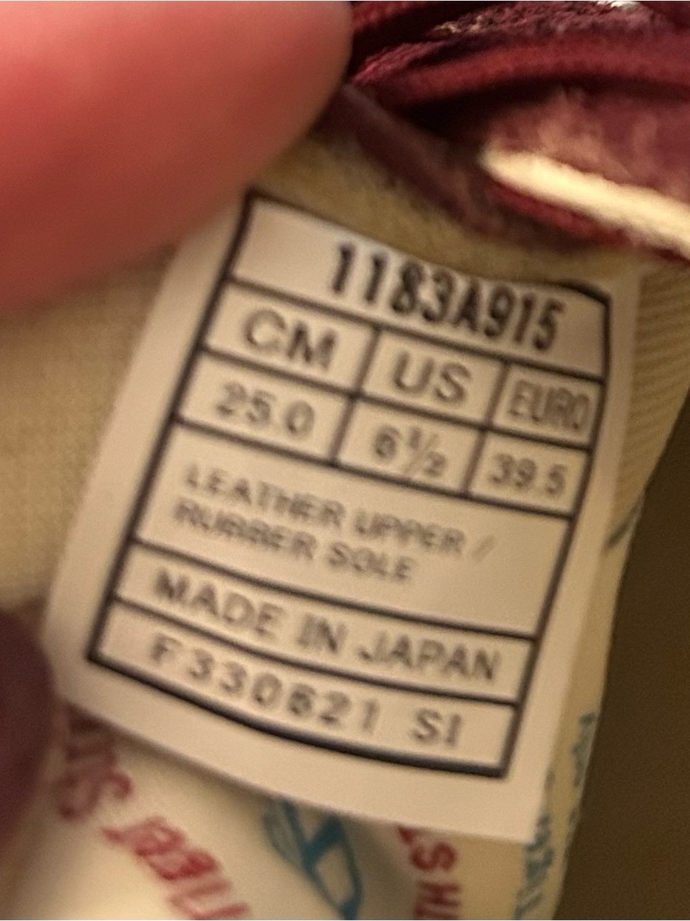 Onitsuka Tiger Burgundy Suede Sneakers with White Stripes - Picture 7 of 8